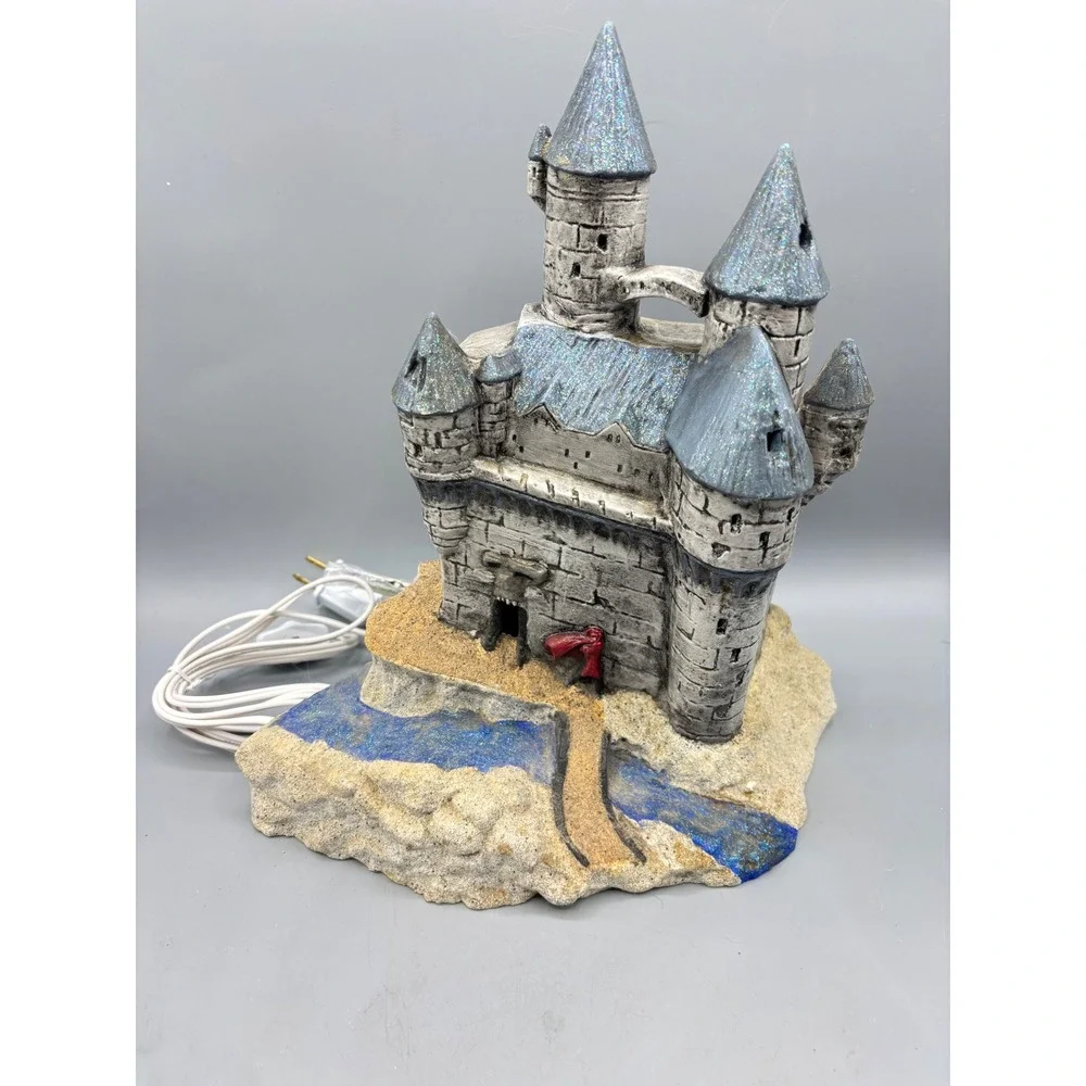Vtg 1980 Ceramic Castle Lamp Duncan Enterprises‎ Spooky Figurine Halloween